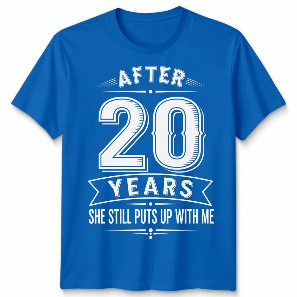 20th Wedding Unisex T Shirt Anniversary Gifts For Husband Or Wife After 20 Years