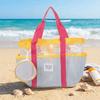 Large Capacity Shower Tote Bag Breathable Swimming Handbag Durable Mesh Swim Bag Women