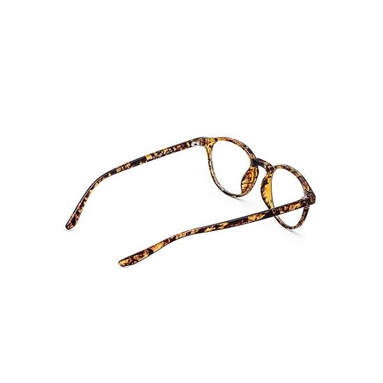 Intellilens Round Blue Cut Computer Glasses for Eye Protection with Lens Cleaner Solution for Spectacles | Zero Power, Anti Glare (48-22-140)