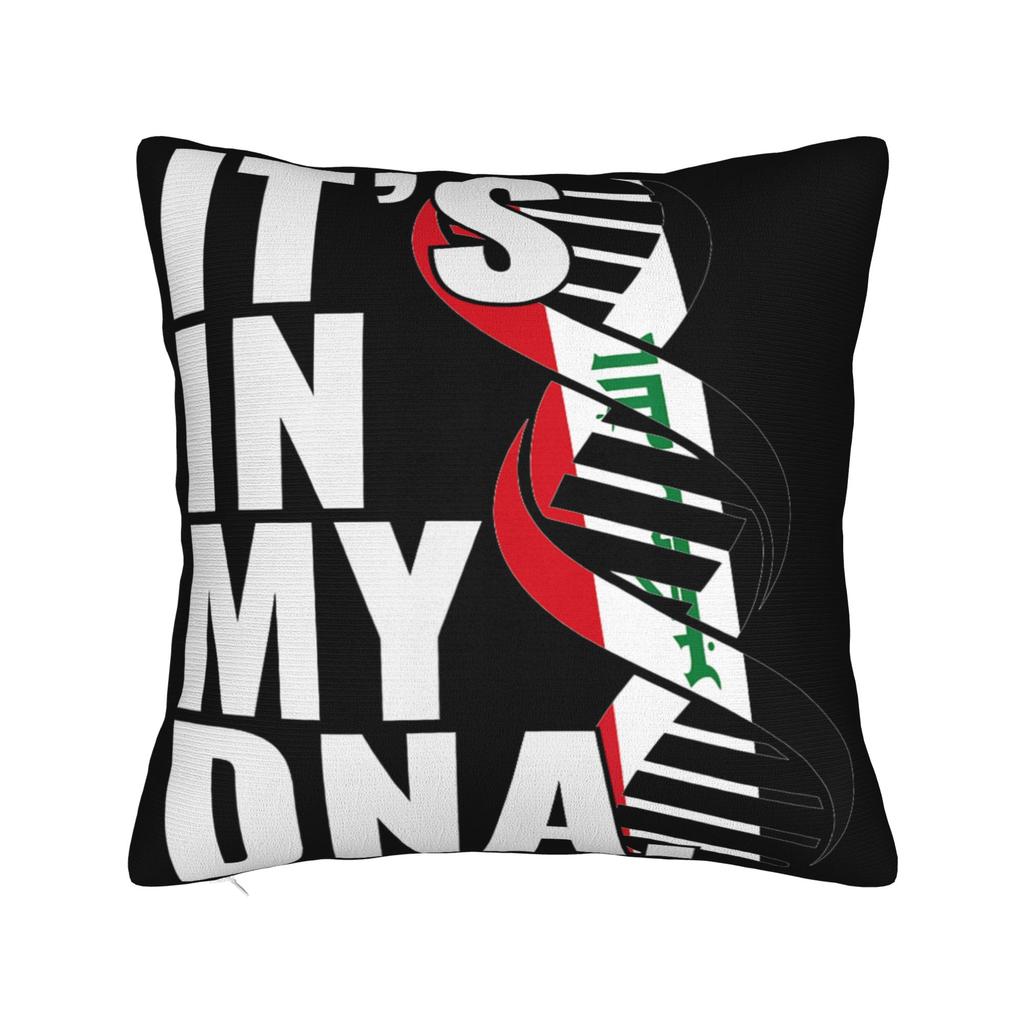 Decorative Pillowcase Iraq Flag Merch Seat Pillow Case Cover Zipper Multiple Sizes