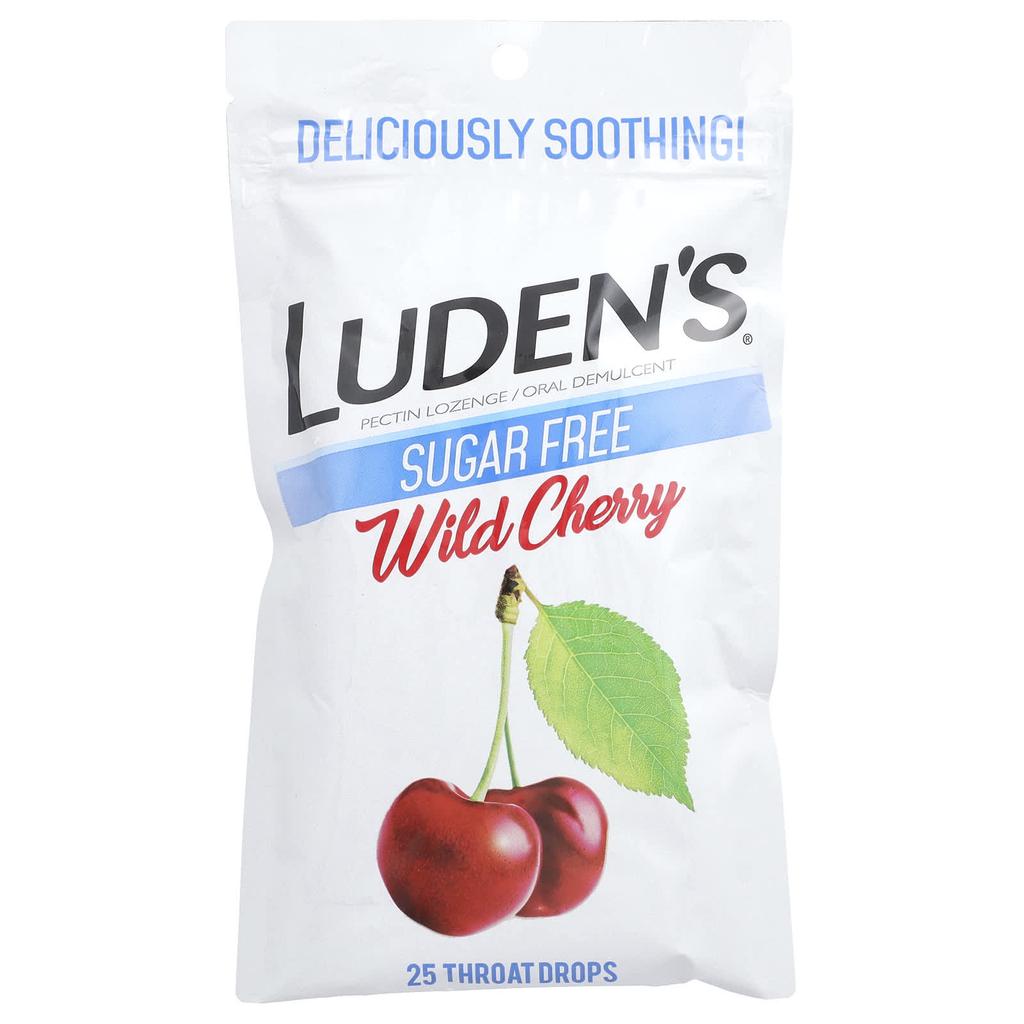 Luden'S, Pectin Lozenges/Oral Relief, Sugar Free, Wild Cherry, 25 Drops