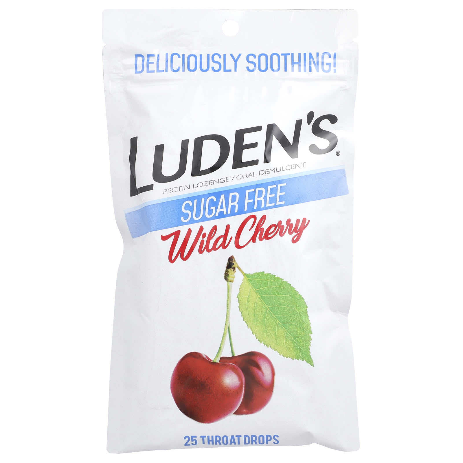 

Luden S, Pectin Lozenges/Oral Relief, Sugar Free, Wild Cherry, 25 Drops