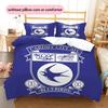 Cardiff City FC Pattern Bedding Quilt Set  Home Decoration  Gift (1 * Duvet Cover + 2 * Pillowcase  Without Core)