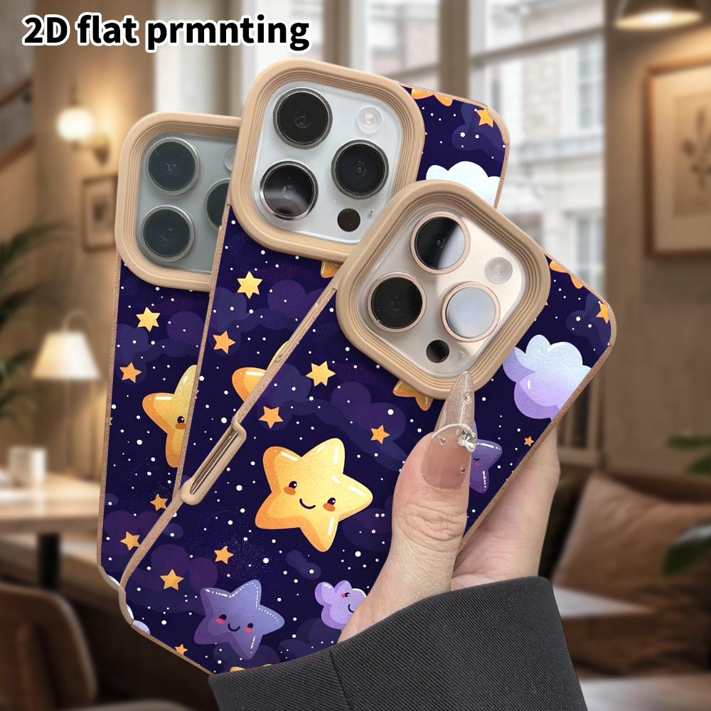 Phone Case: Lambskin 2D Flat Samsung Galaxy A34 A35 M05 M06 S20 S22 S21 FE Plus 5G Protective Case, Healing Starry Sky, Christmas and Halloween Gifts