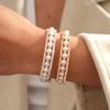 European and American Court Style Diamond-encrusted Imitation Pearl Beaded Three-layer Open Bracelet Exquisite Light Luxury Jewelry 