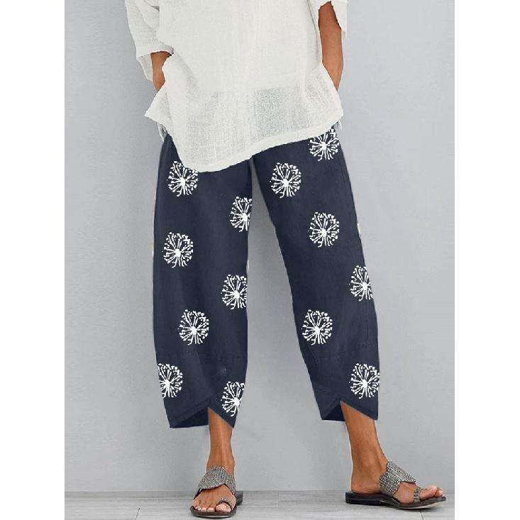 

Новые минималистичные женские модные широкие однотонные повседневные брюки в повседневном стиле из хлопка на весну и лето 5XL синий