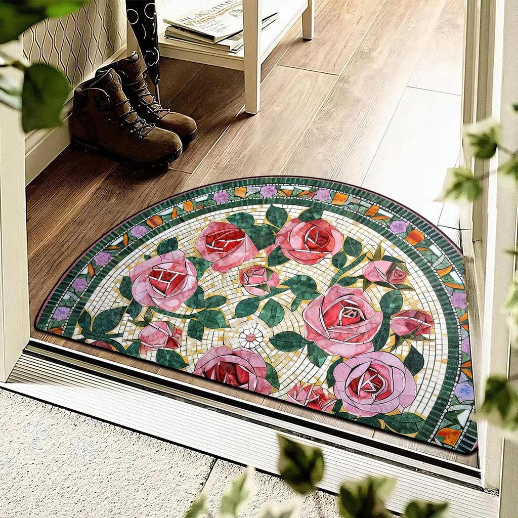 Entrance Doormat Garden Decorations Door Entry Mats Outdoor Carpet Home Floor Mat Semi-circular Rug Fußmatte Für Den Hauseingang