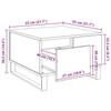 Coffee Table Black Oak Look 55 X 55 X 36.5 Cm Engineered Wood