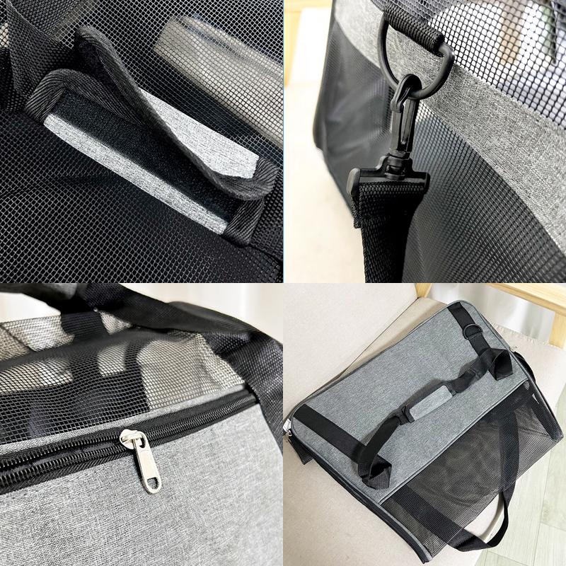 Katzentaschen, tragbare Hundetragetasche, atmungsaktives Mesh, faltbare Katzentragetasche, Reise, atmungsaktive Transporthandtasche