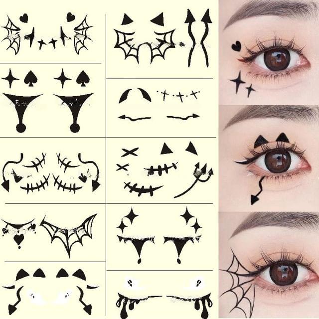 Miumi - Halloween Augen Make-up Sticker (Verschiedene Designs) / Satz
