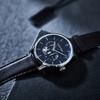 Calvin Klein Hodinky série Eternal Automatický mechanický strojek Kožený řemínek 41,2 mm Modrý ciferník Pánské hodinky 25200075