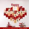 Wedding Double Happiness Cards & Engagement Photo Props Set for Room and Wall Decoration