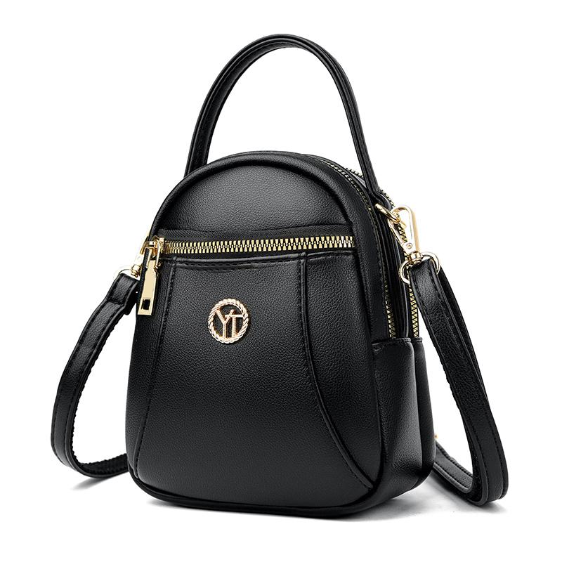 Dámská trendy vintage malá crossbody kabelka Luxusní jednobarevné PU kožené tašky přes rameno Módní dámská mini taška na telefon a peněženka