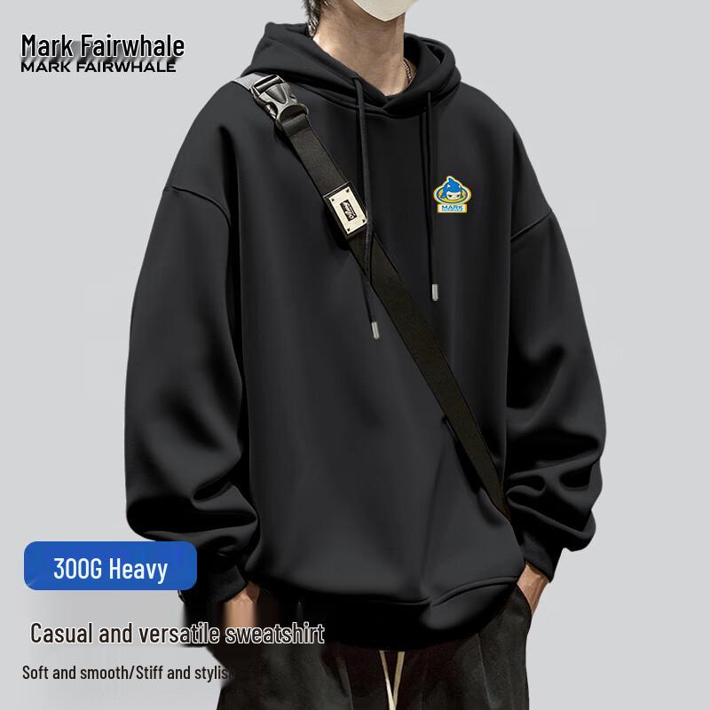 

Mark Hua Fei Men s 300G Heavyweight PMK Whale Graphic Hooded Sweatshirt M