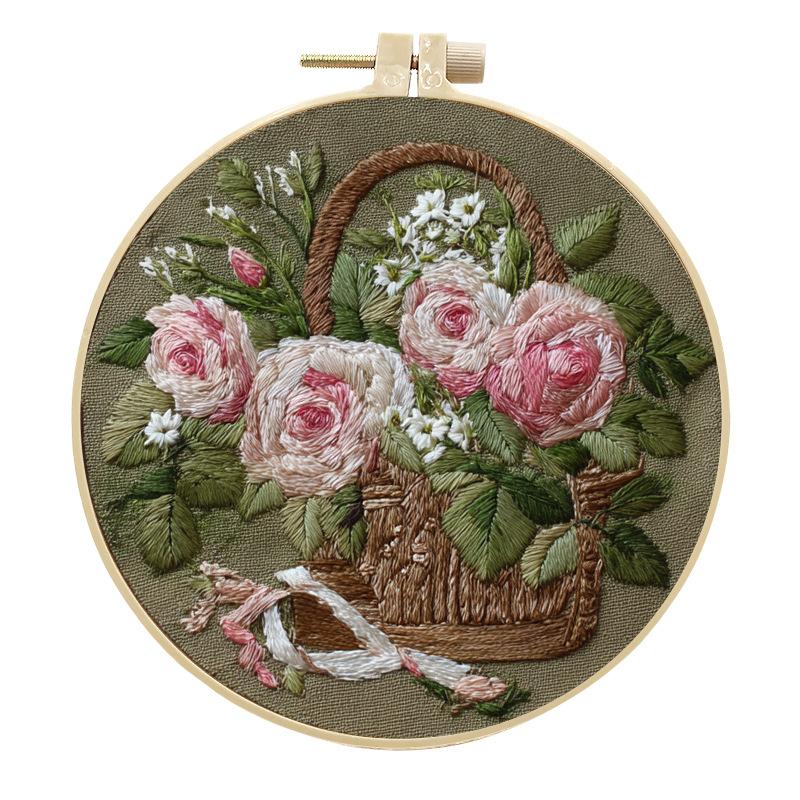 

1 шт. Набор для вышивания ко Дню святого Валентина, сделай сам, из ткани, для рукоделия, с инструментами 20cm