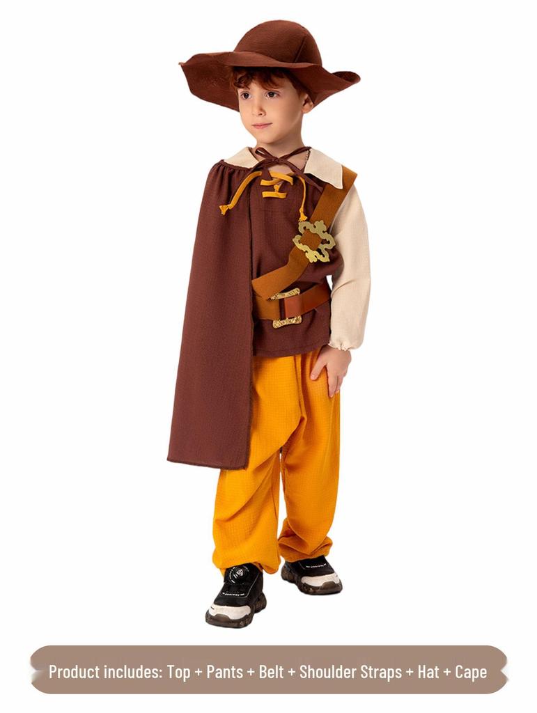 Children's Medieval Cosplay Costume for Halloween and Carnival