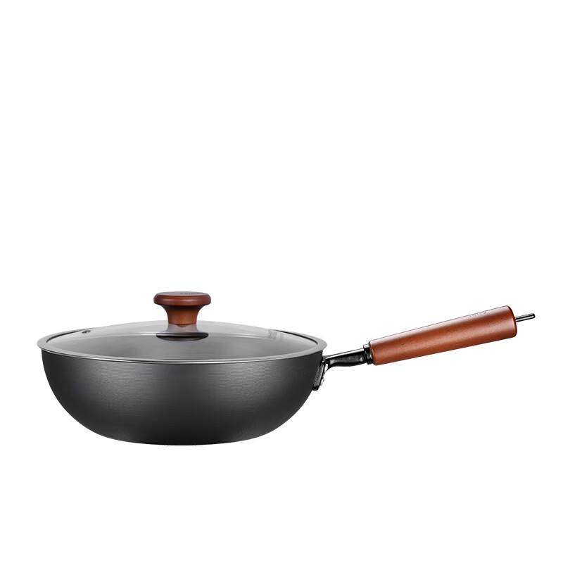 Chui Da Huang 30cm Flat-Bottom Non-Coating Iron Wok