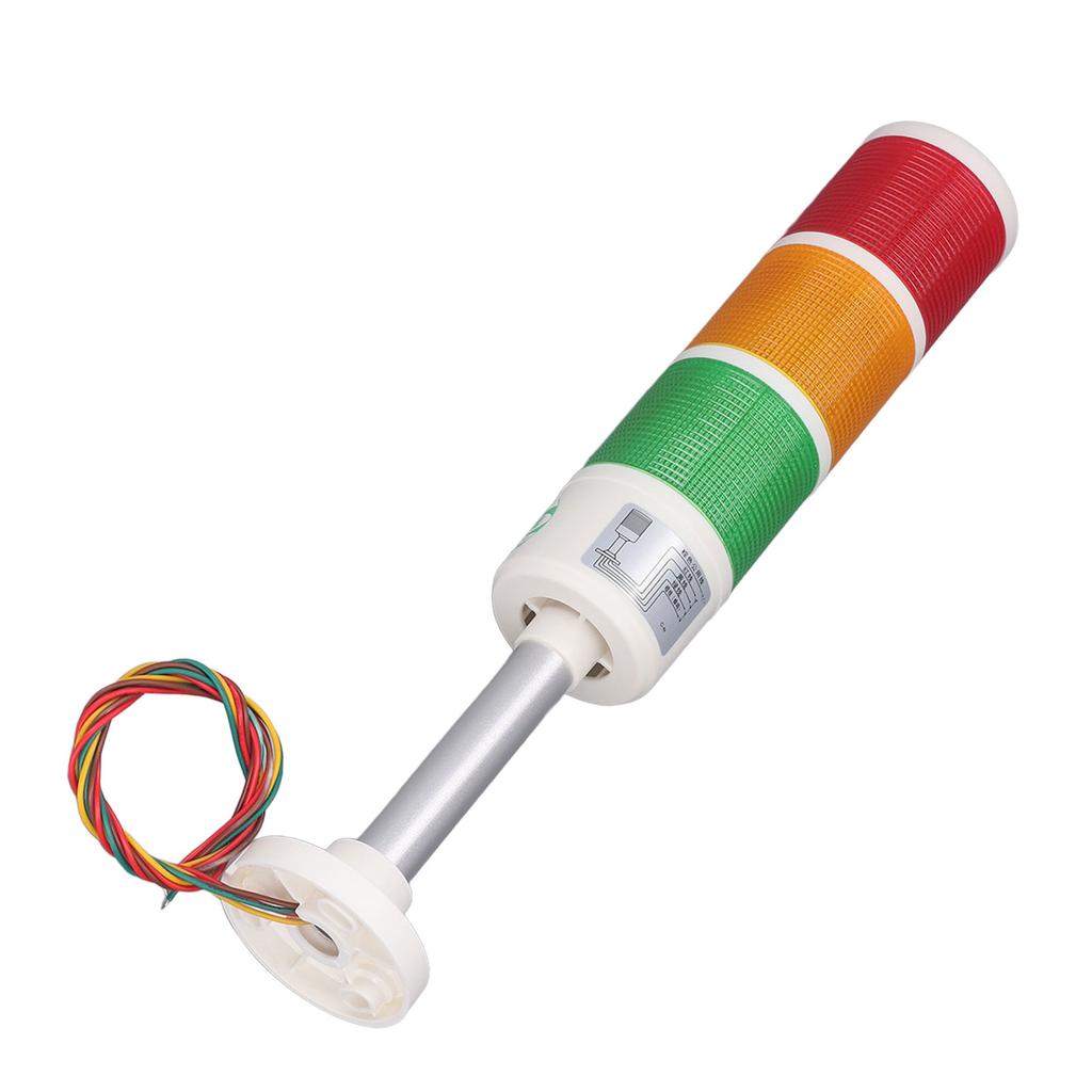 LED Stack Tower Light Industrial Warning Column Signal Indicator Lamp Beacon NO Flashing 3 Layer 24V