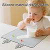 Roll Up Silicone Kids Placemat Teething Edge Children Tableware Pad Baby Feeding Mat  Food Eating