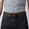 Metal Buckle Canvas Waist Belt Double Row Double Row Buckle Belt Outdoor Men's Belt  Leisure Wear