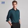 ROMON Men's Business Casual Long-Sleeve Shirt