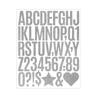 5 Sheets 2/1.5 Inch Alphabet Big Letter Stickers Shiny Silver Letter Number Sticker  Scrapbook