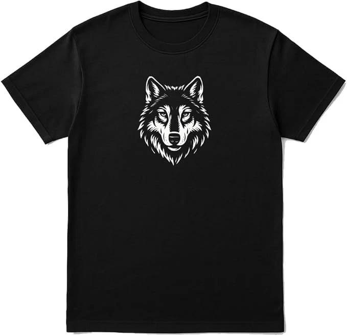 Wolf Head T-Shirt – Tribal Animal Graphic Tee for Men & Women XXXXL
