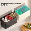 Space Saving Wall Container Wall-mounted Storage Rack, Transparent Plastic Organizer Bin, Multi Purpose Self Adhesive No Drill for Toiletries