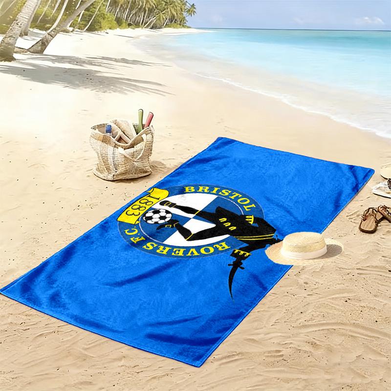 Bristol Rovers Print Beach Towel, Large Soft Quick Dry Towel for Beach Camping Swimming