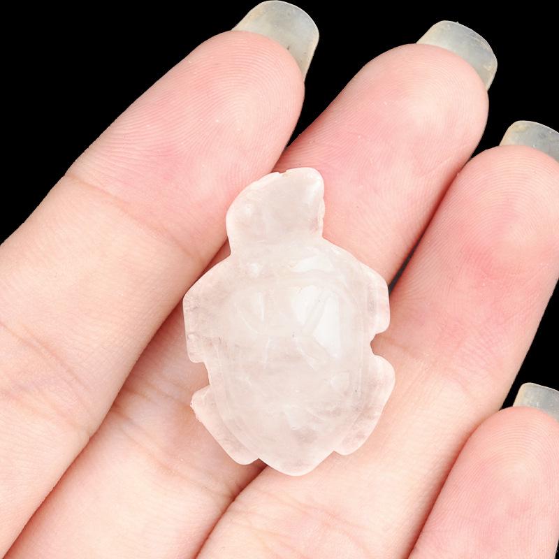 Mini Sea Turtle Ornament: Amethyst, Agate & Jade Carved Marine Landscape (1985-1in)