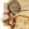 Brass Pocket Compass with Leather Case Engravable Nautical Gift