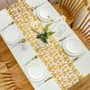 1/4/10Pcs Golden Mesh Table Runner Easy To Clean Metallic Foil Placemats Wedding Party Holiday Dining Table Decor