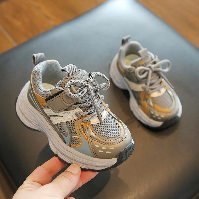 Fashion Girls' Shoes Spring New Children Sports Shoes Soft Soled Boys' Shoe Simple Mesh Shoes Anti Slip Girls Casual Shoe