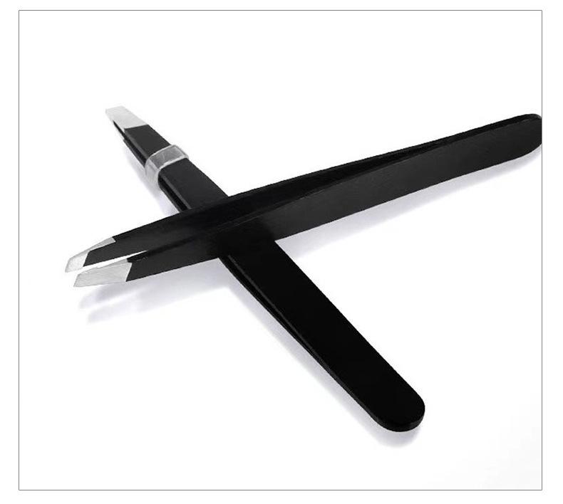 

Flat-tip Tweezers for Leg Hair, Beard, Eyebrow Shaping & False Eyelash Application Slant tip