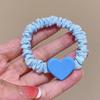4Pcs Girl Hair Ropes Cartoon Decoration Macaron Color High Elasticity Hair Bands High Elasticity No Hair Damage Ponytail