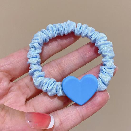4Pcs Girl Hair Ropes Cartoon Decoration Macaron Color High Elasticity Hair Bands High Elasticity No Hair Damage Ponytail