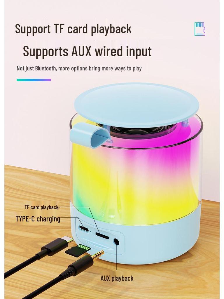 New K19 Wireless Bluetooth Speaker Microphone: Portable, Outdoor/Indoor Karaoke with Lights