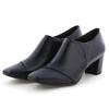 Himiko Square Toe Side Gore Pumps / 643302 Navy 230