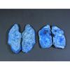 Dyed Slice Druzy Agate Matched Pair Cabochon Loose Gemstone 2Pair Lot 232Cts A-722