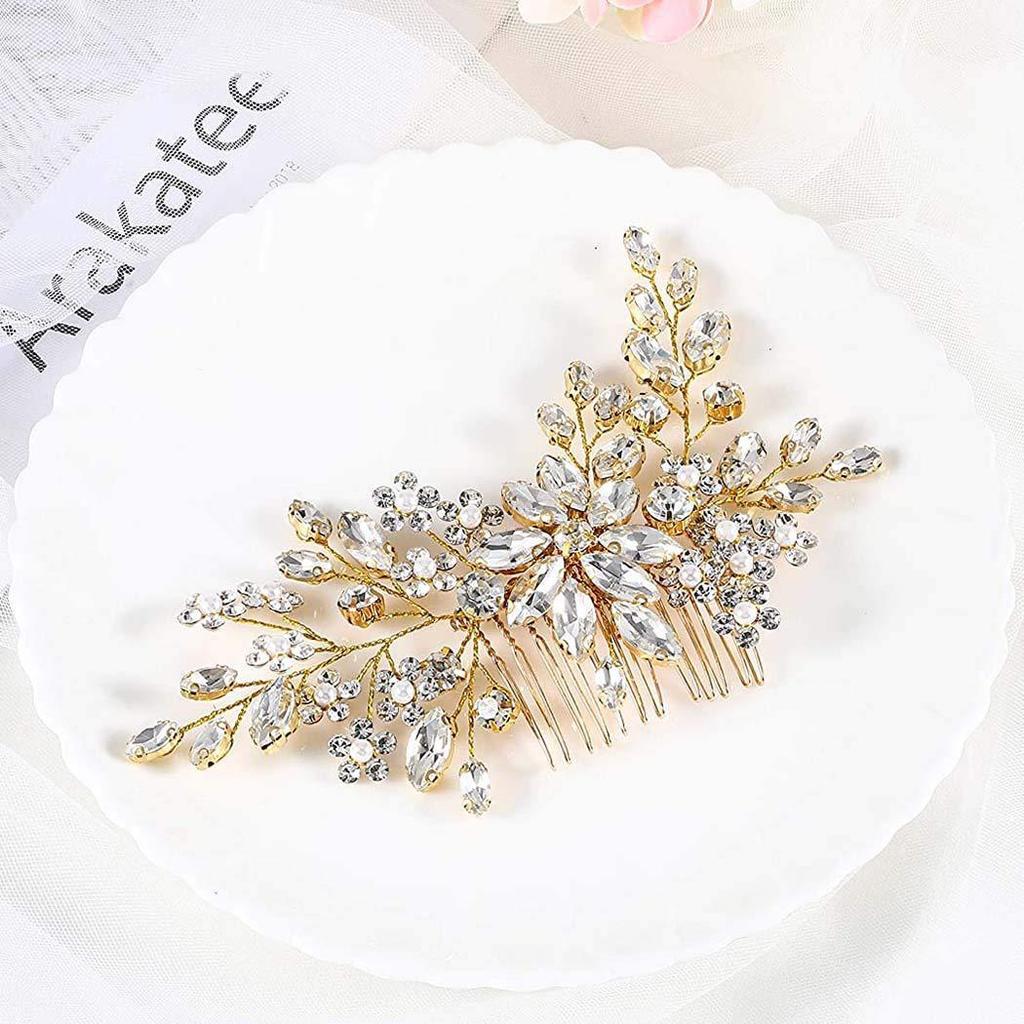Malang New European and American Style Bridal Headdress Handmade Hair Accessories Inlaid Crystal Comb Wedding Photography