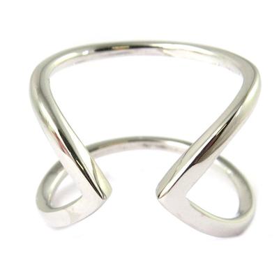 Open Silver Ring 'Cleopatra' Silver (rhodium)