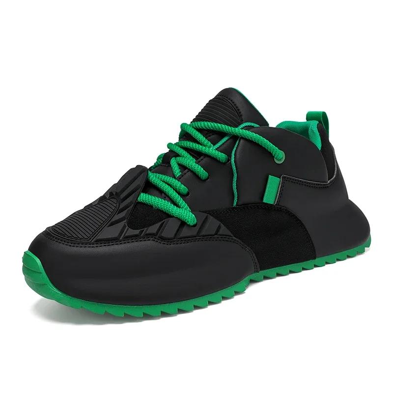 

Men s oversized 48mm thick-soled height-increasing anti-slip casual sports shoes, designer s new breathable loafers 39 білий