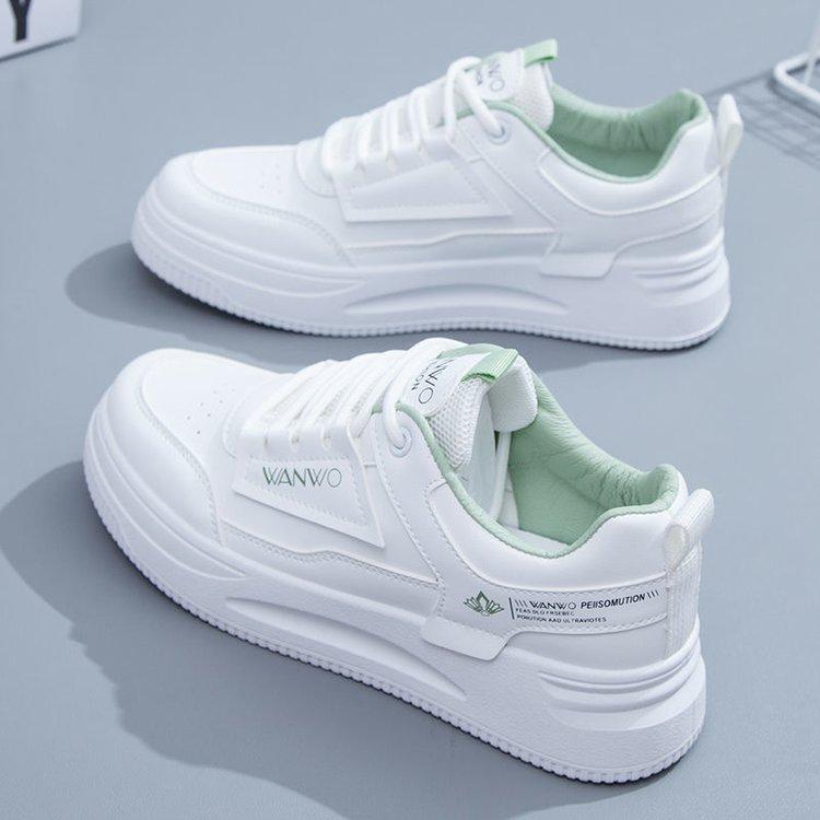 Ladies Casual Fresh Sneakers Trendy Outdoor Running Shoe Versatile Lace Up White Shoes Fashion Comfortable Women's Shoes Mujer