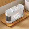 Bathroom Toothbrush Toothpaste Shelf Advanced All-In-One Toothbrush Single/Double Mouthwash Cup Bathroom Wash Set Cup Holder