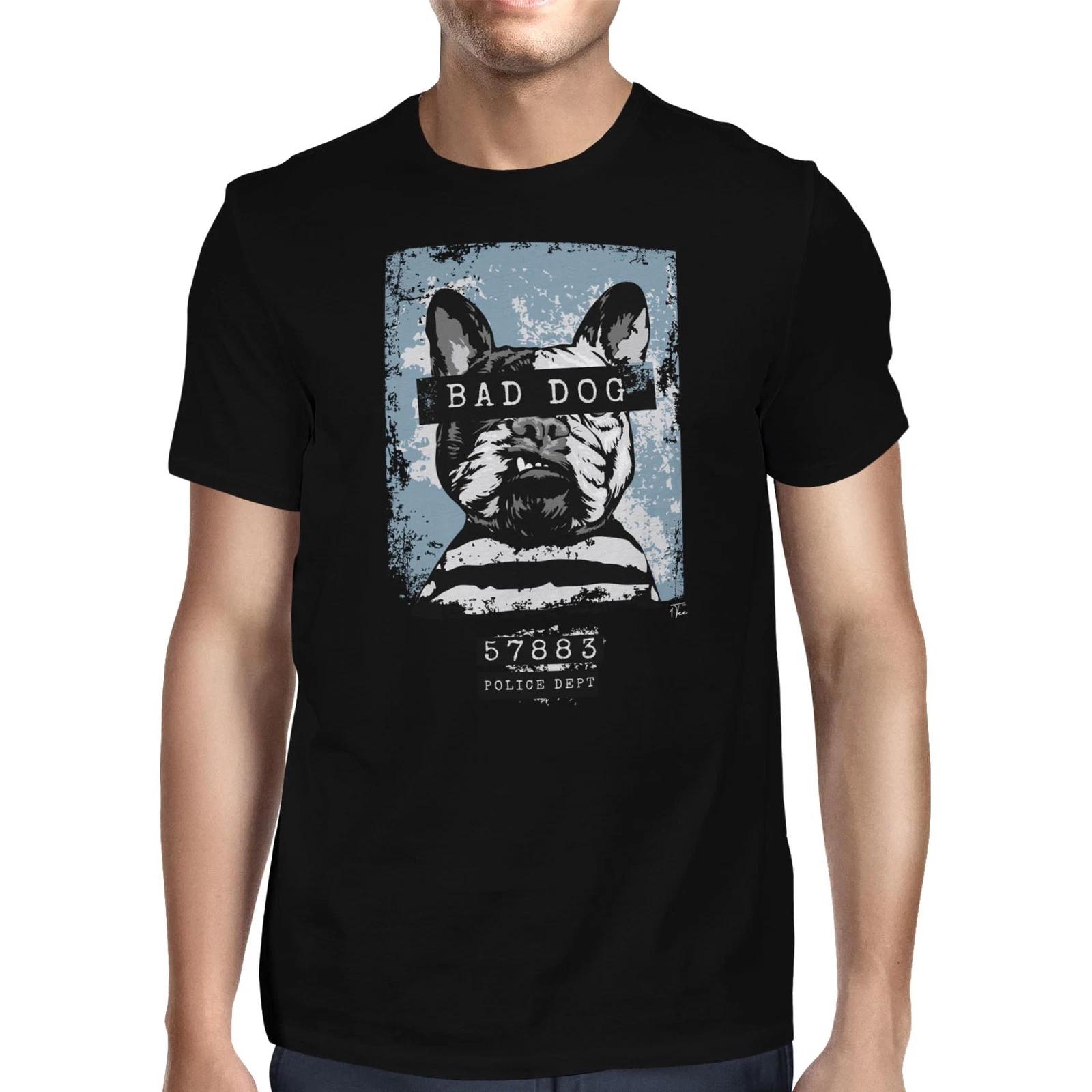 1Tee Mens French Bulldog Prison Bad Dog T-Shirt XXXL