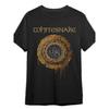 T-shirt Vintage da Uomo Whitesnake 1987 Logo - Maglietta da Collezione con Emblema a Distintivo Dorato, Vestibilità Rilassata Girocollo, Iconico Design del Logo del Serpente (Nero), Casuale