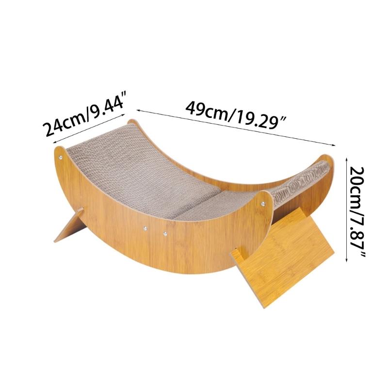 Holzkratzbaum Kratzkratzer Abnehmbares Bett 3 in 1 Kratzbaum für Katzen Training Krallen schleifen Kratzbrett