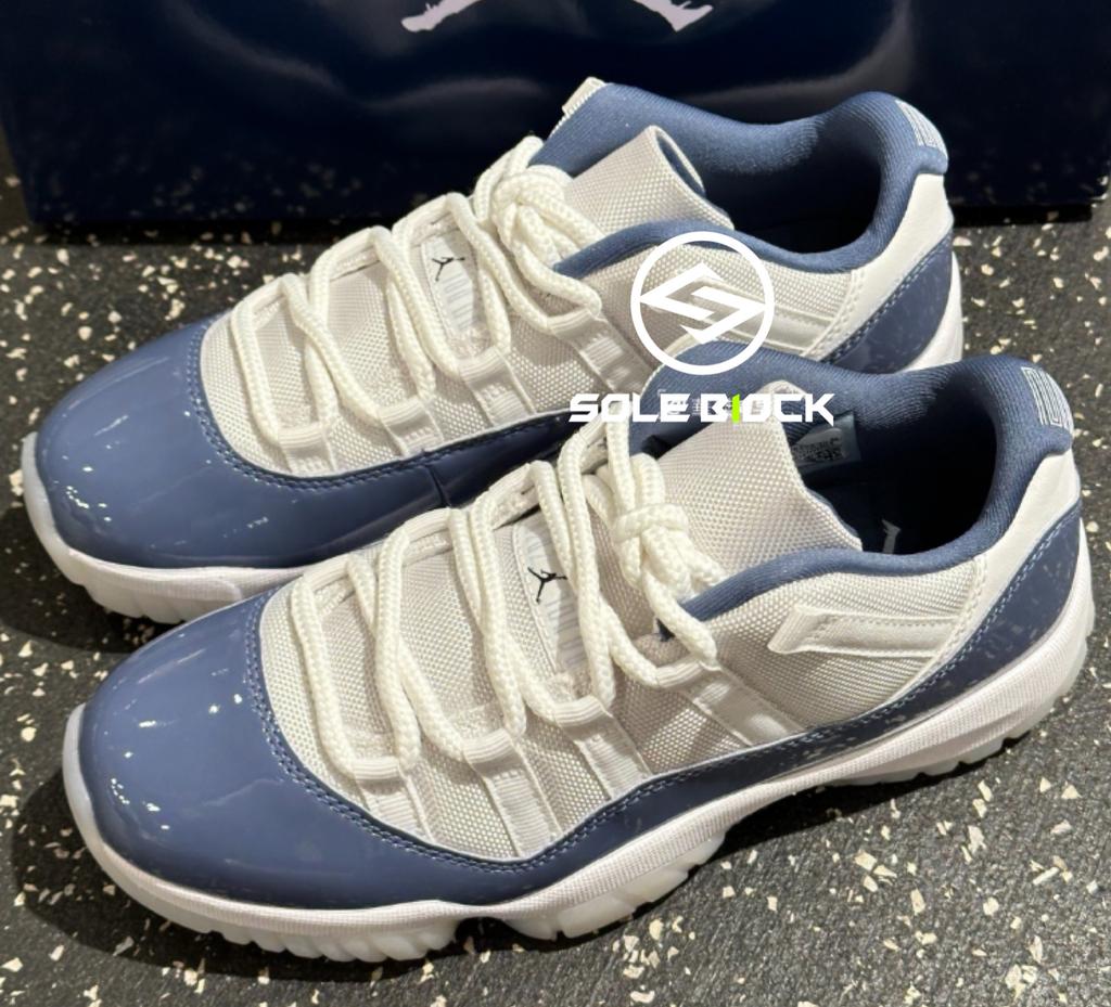 Jordan 11 Retro Low Herren Weiß Mitternachtsblau Diffuses Blau FV5104-104