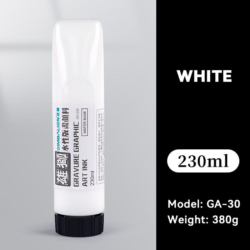 180/230ml Water-based Printmaking Ink for Printing Paper Cardboard Linoleum Wood Relief Print Soft Block Surfaces Plates Pigment
