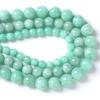 Jade Chalcedony Green Burmese Natural Stone 15" Smooth Loose Spacer Beads 4681012mm For Jewelry Making Diy Bracelets Charms Accessories